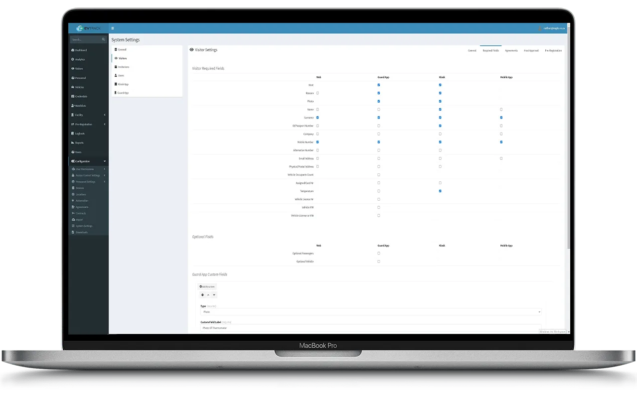 Data Capture Settings